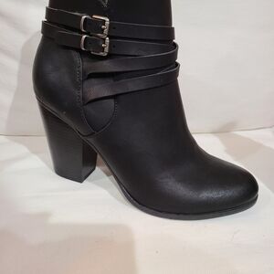 Xappeal Black Strappy Heeled Boots